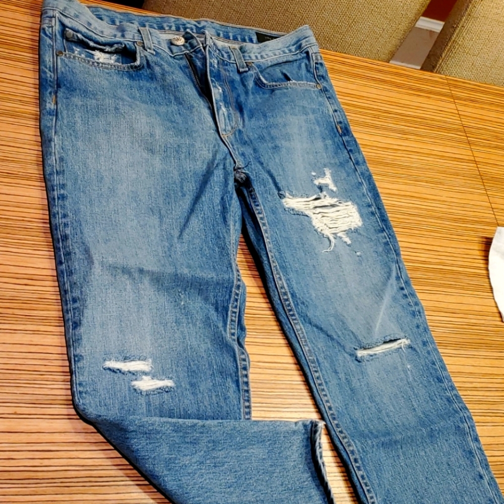 Rag and Bone Boyfriend ripped jeans